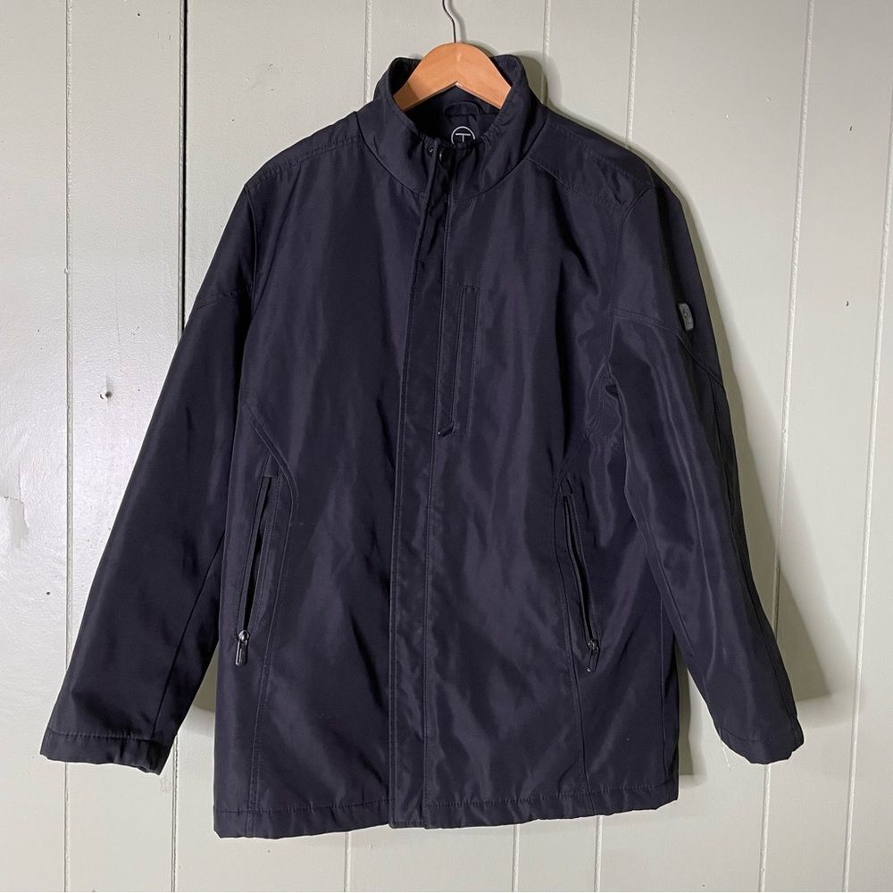 Tumi Lightweight Jacket Mens Medium Black Polyester Zip‎ Pockets T Tech Lined